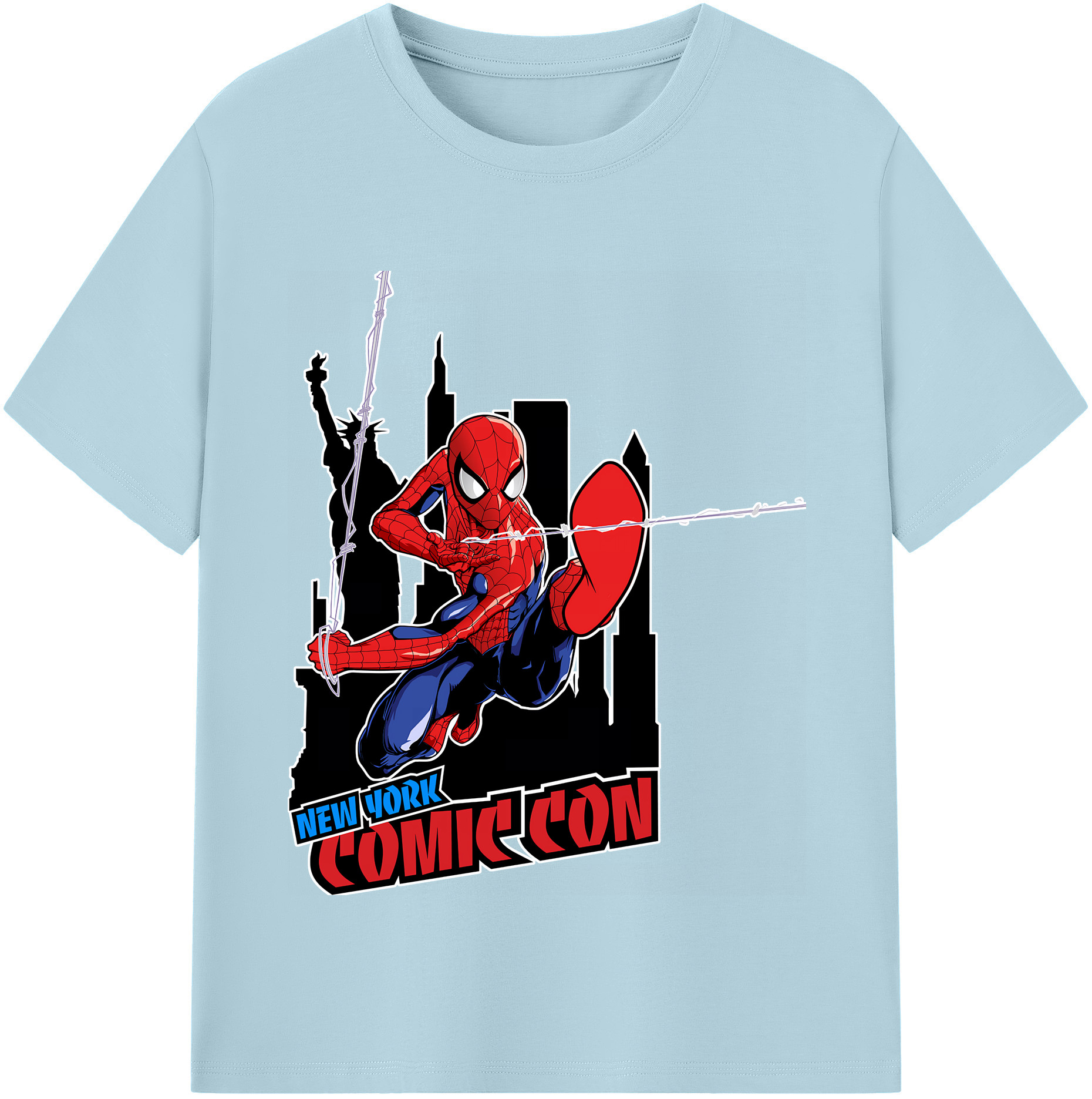 （画像用） Spider Man スパイダーマン 綿100％半袖Tシャツ（フロントプリント）